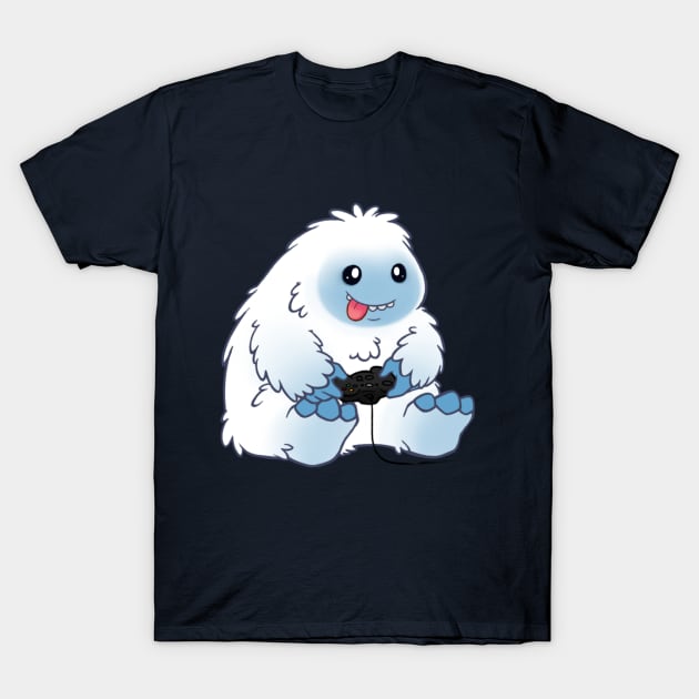 cute bigfoot gamer gamepad believer T-Shirt by NaniMc